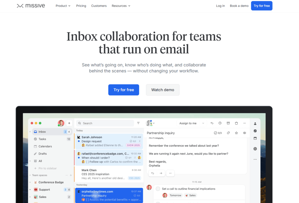 the best AI email app for teams