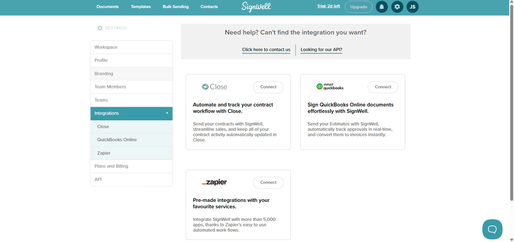SignWell integrations