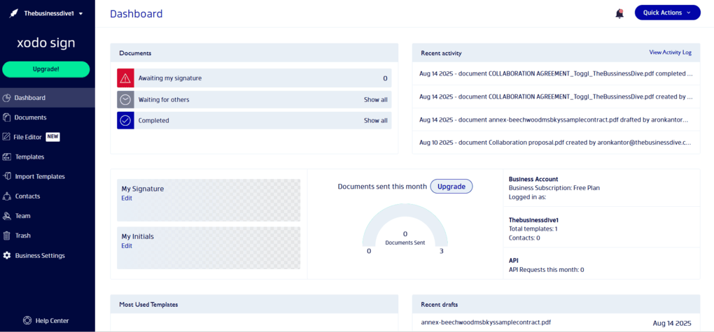 Xodo Sign key features
