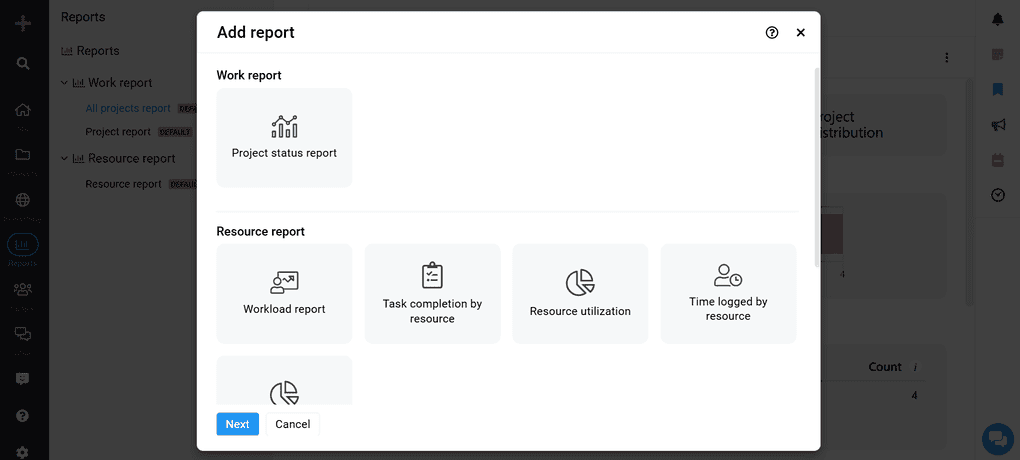 creating progress reports with ProofHub