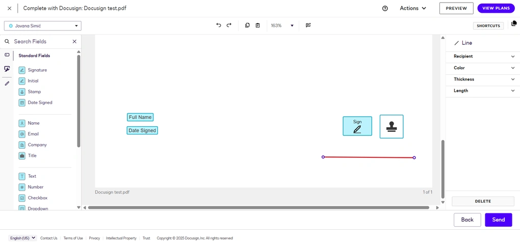 docusign features