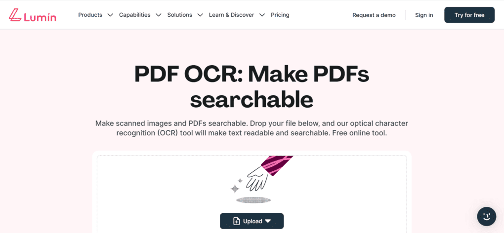 using Lumin for PDF OCR