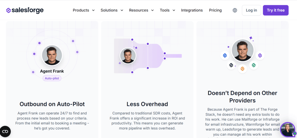 Agent Frank books your meetings and you can focus on sales