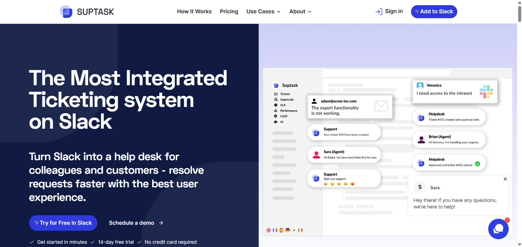 Best Slack integration for internal ticketing and support