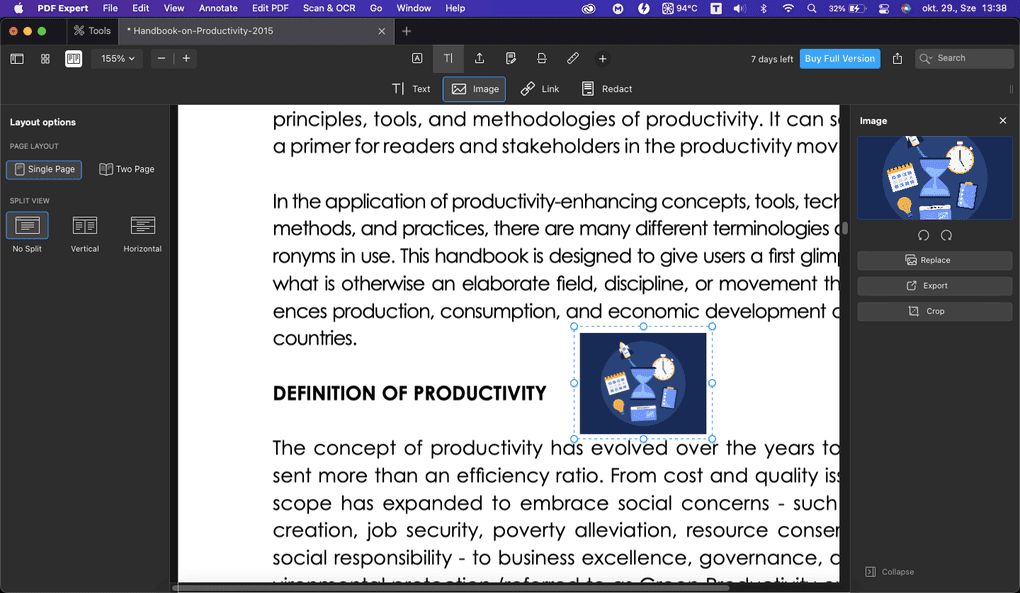 Editing PDFs with PDF Expert