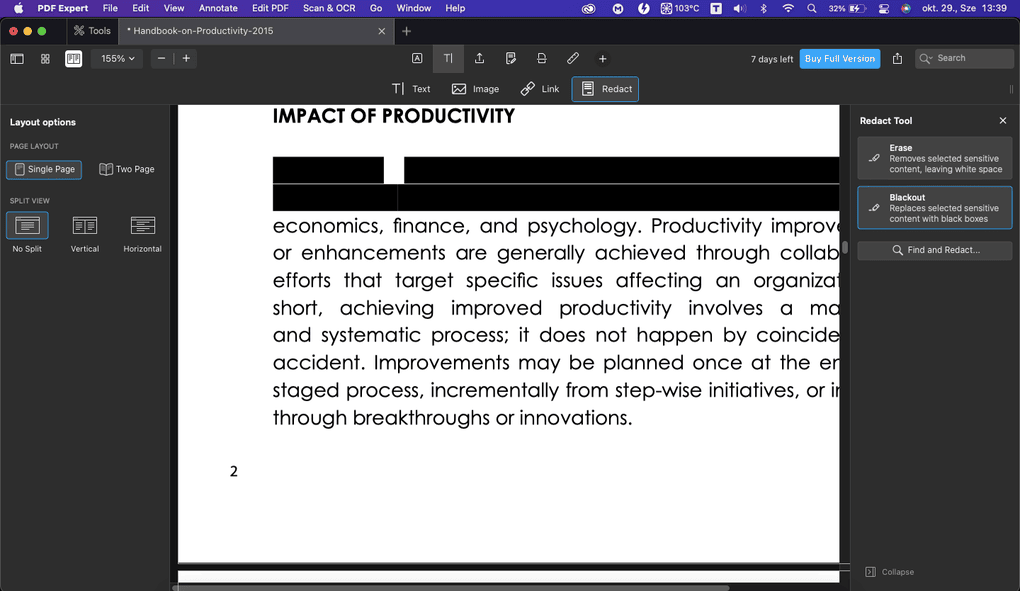PDF protection and redaction tools
