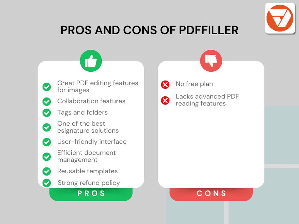 Pros and Cons of pdffiller