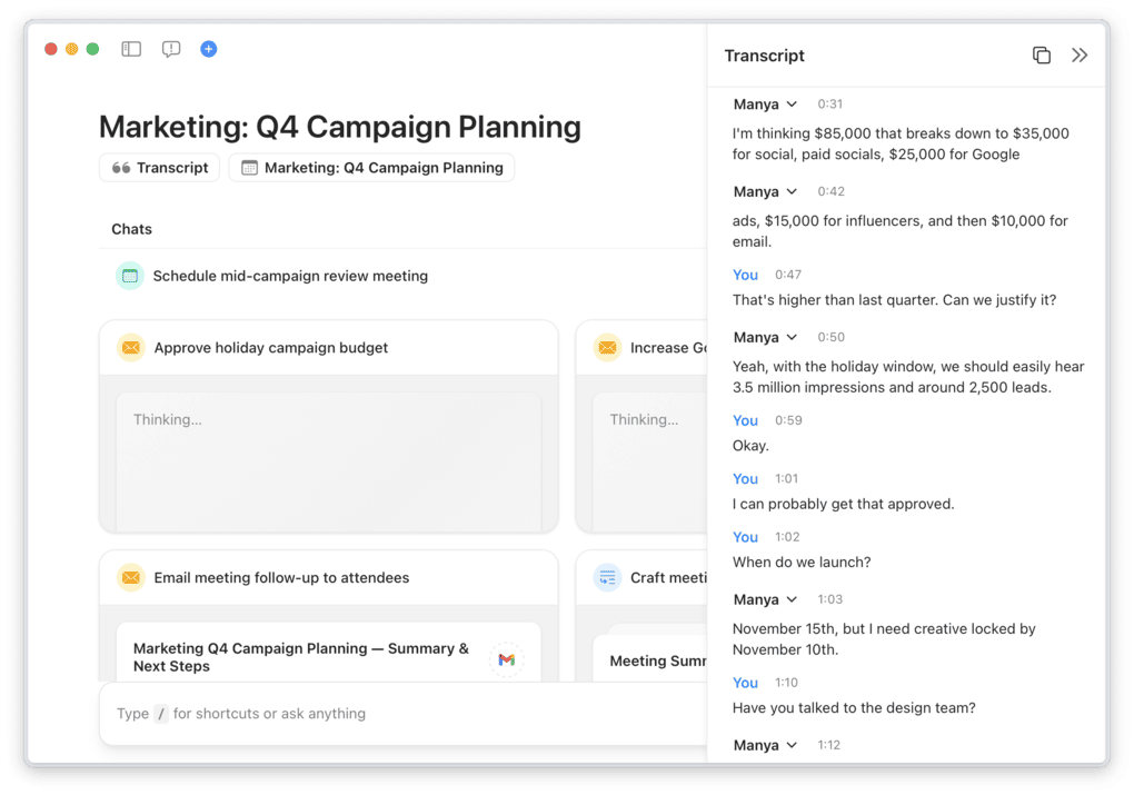 Radiant AI transcription tool