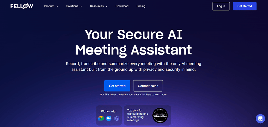 best bot-free AI note-taker_Fellow