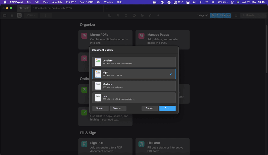 compressing PDF documents