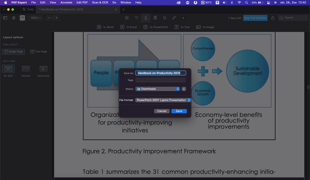 convert PDFs with PDF Expert