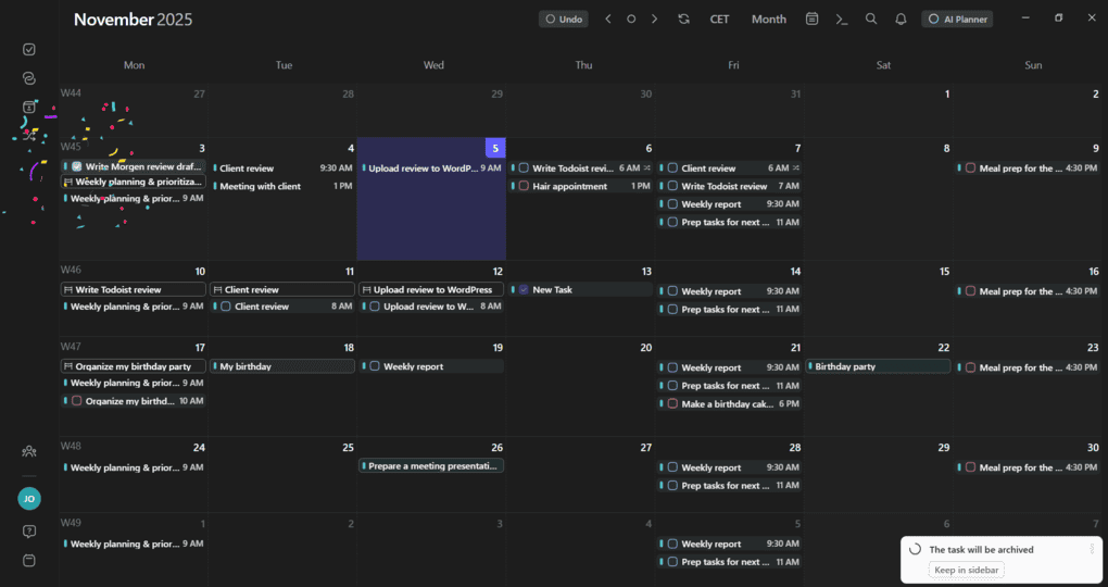 morgen completed task