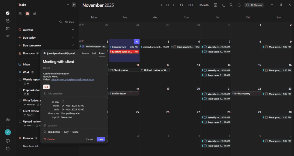 morgen meeting scheduling