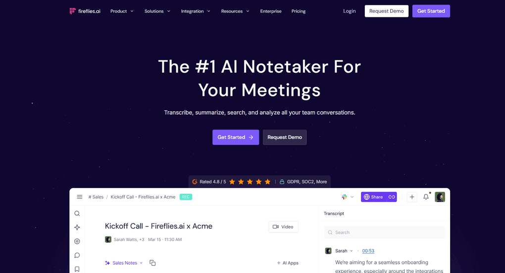 A solid meeting recording app