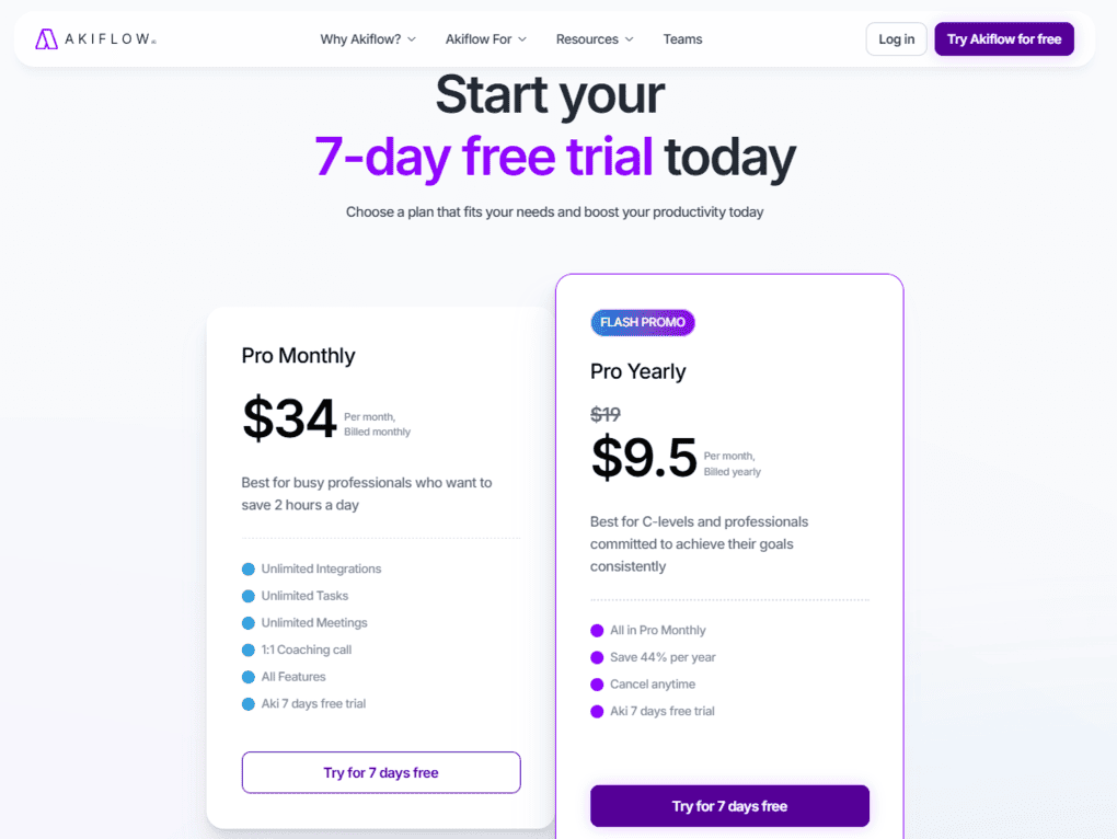 Akiflow pricing