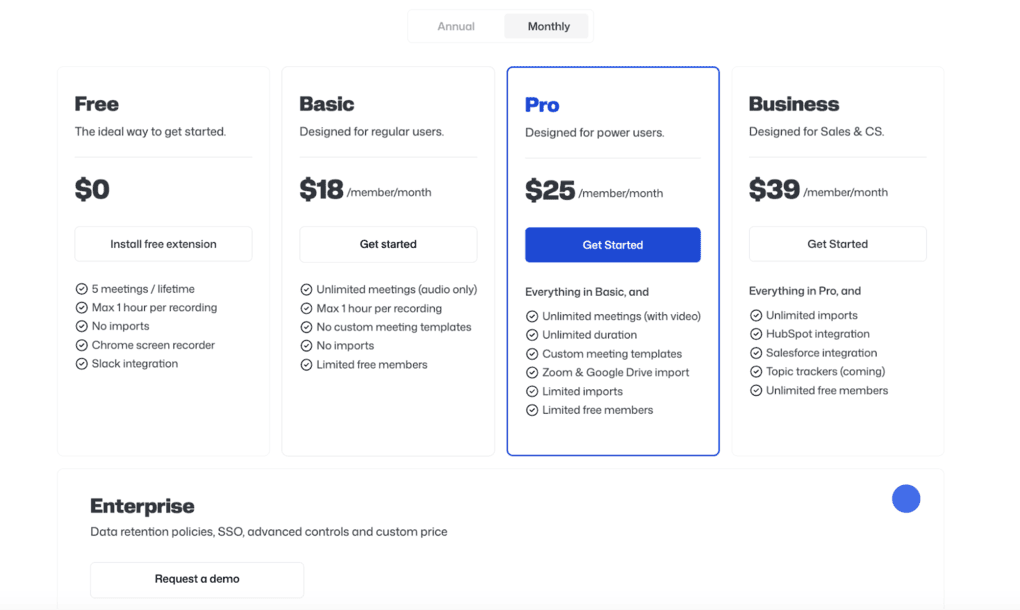 Bluedot pricing plans