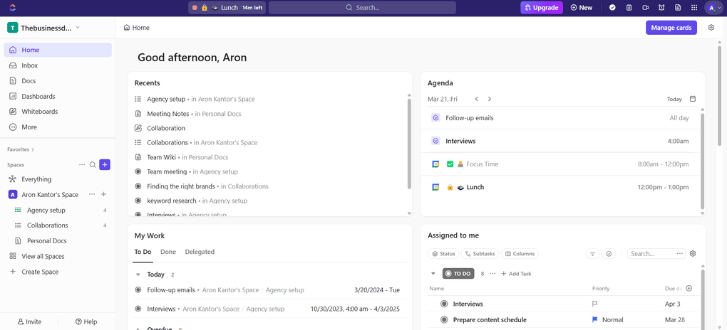 ClickUp key features