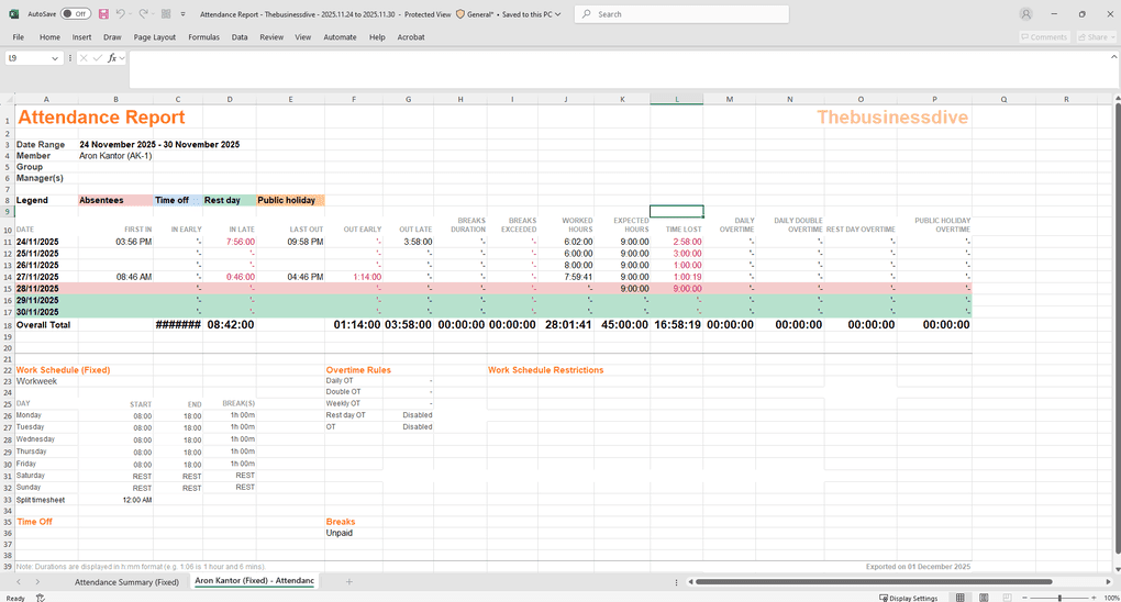 Exporting reports with Jibble