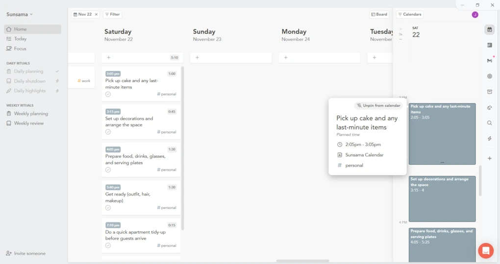 My experience with Sunsama