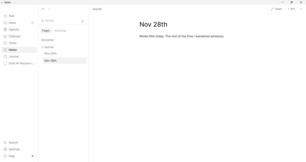 Routine journal template