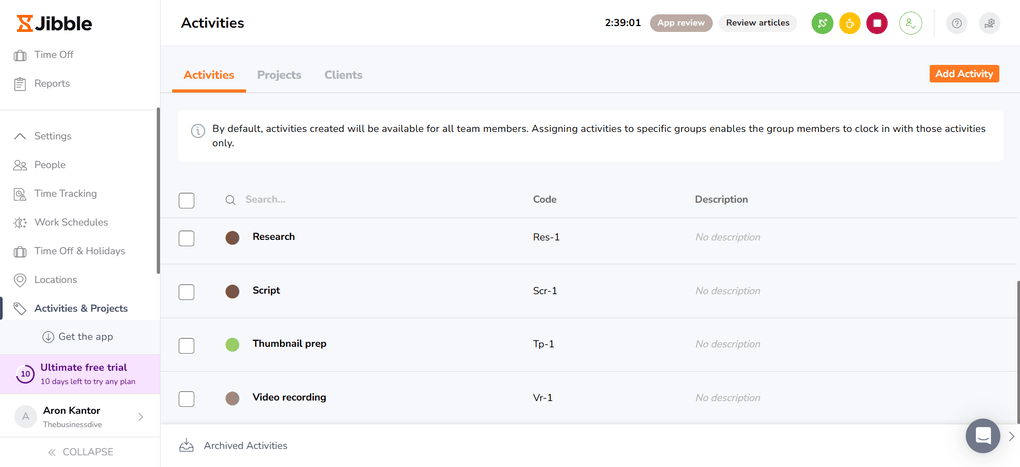 Using Jibble for client based time tracking