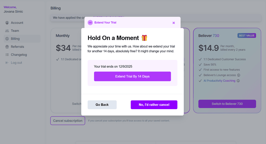 Akiflow vs Motion_Akiflow's free trial