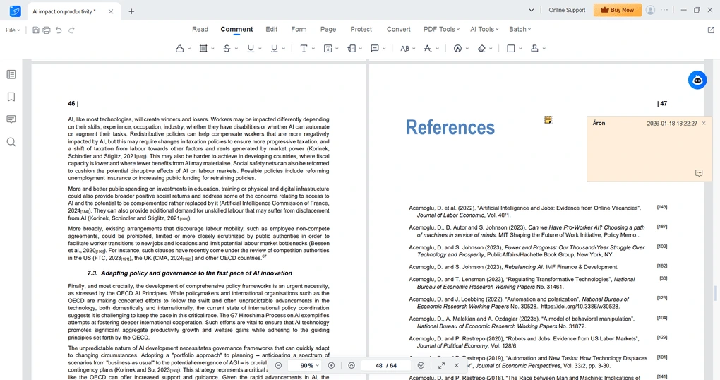 Annotate PDF documents with lightPDF