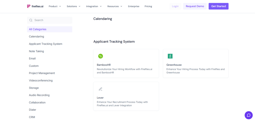 Fireflies integrations
