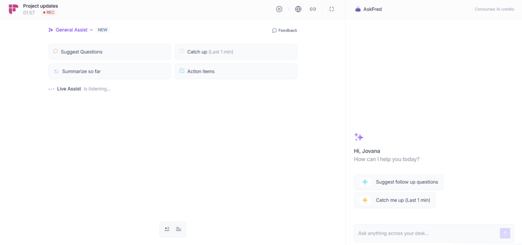 FirefliesAI live assist