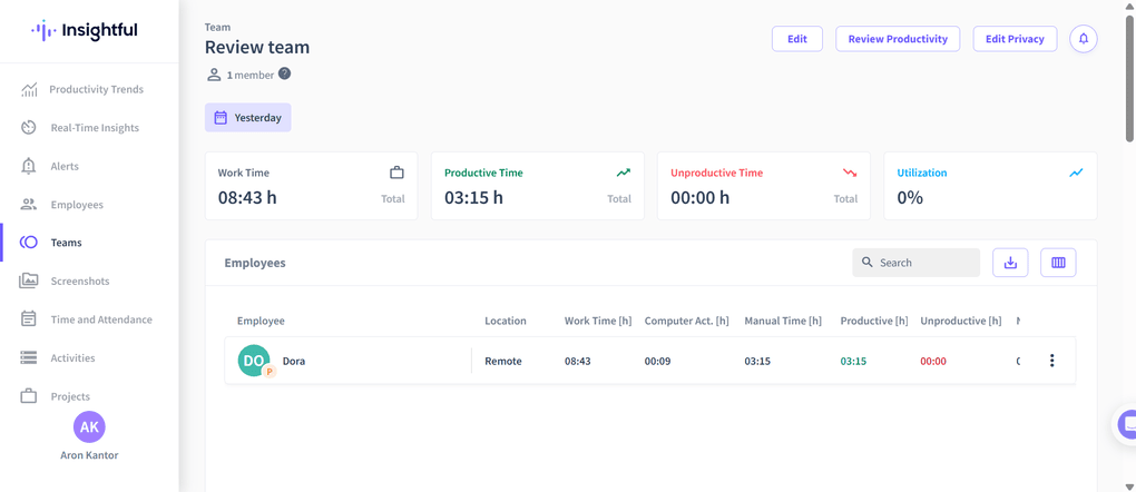 Insightful user interface