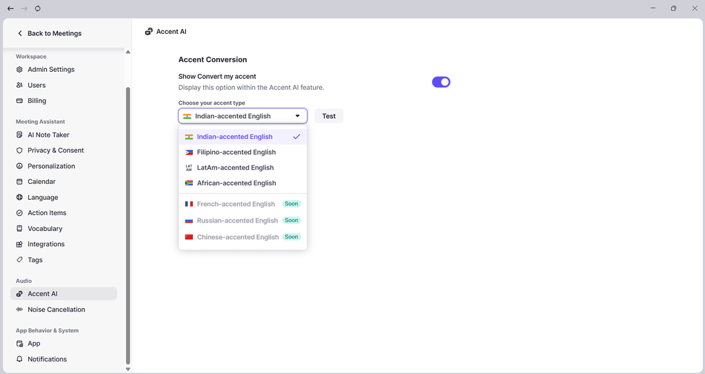 Krisp review (accent conversion feature test)