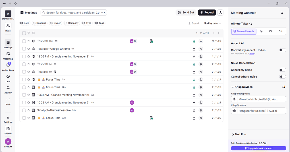 Krisp team collaboration features