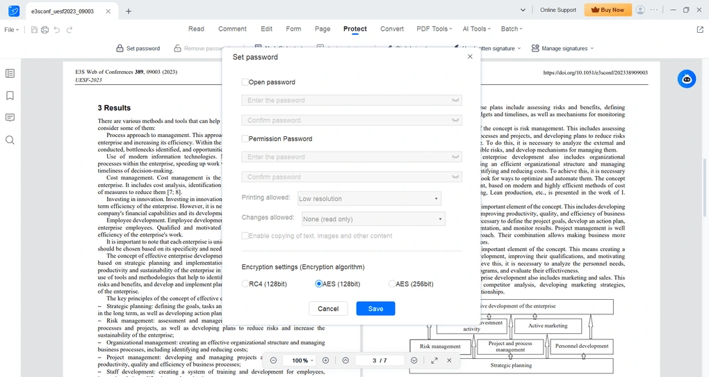 LightPDF PDF protection