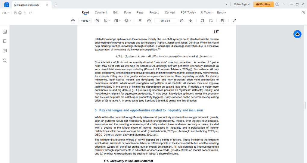 LightPDF reading features