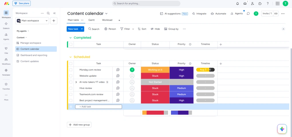 Monday.com task management features