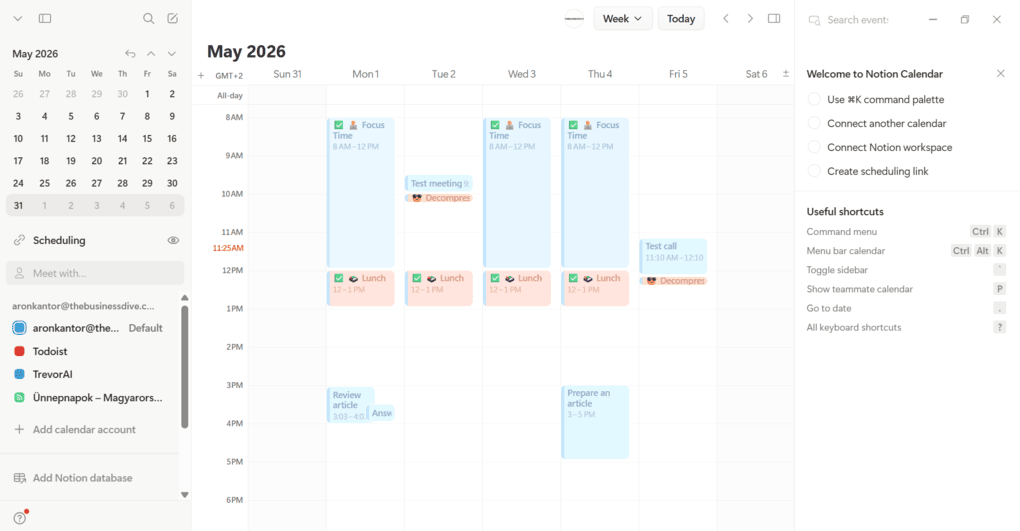 Notion calendar