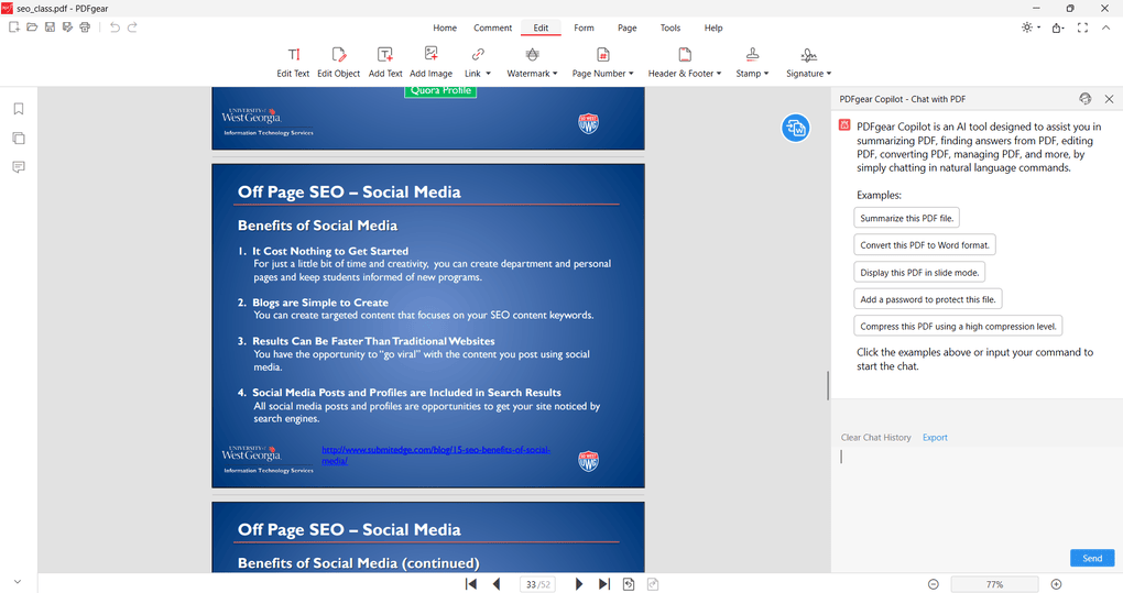 PDFgear's key features