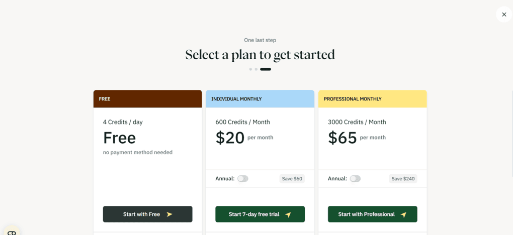 Pangram pricing