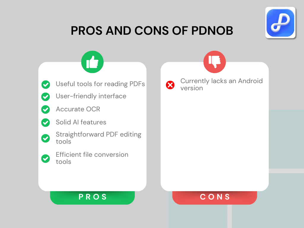 Pros and cons of PNDob