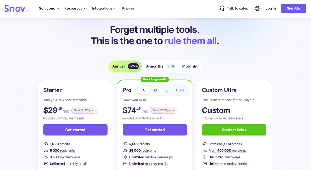 Snov.io pricing