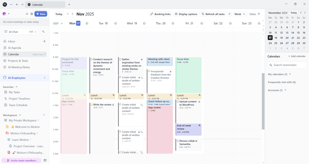 Sunsama vs Motion_Motion project management tool