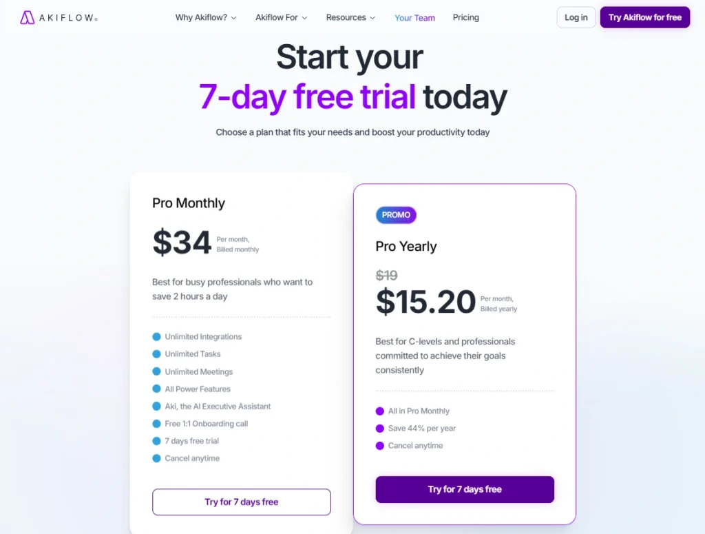 akiflow pricing