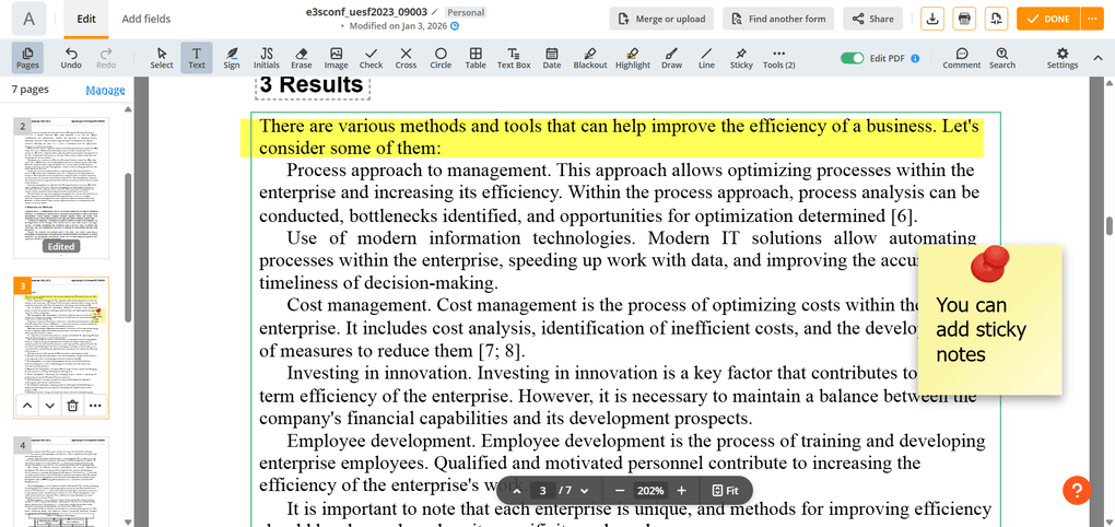 annotate PDF documents with pdfFiller