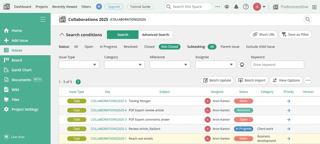 backlog features