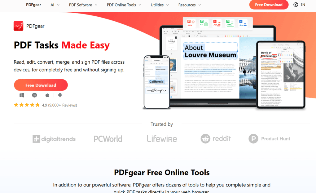 best free pdf converter_PDFgear