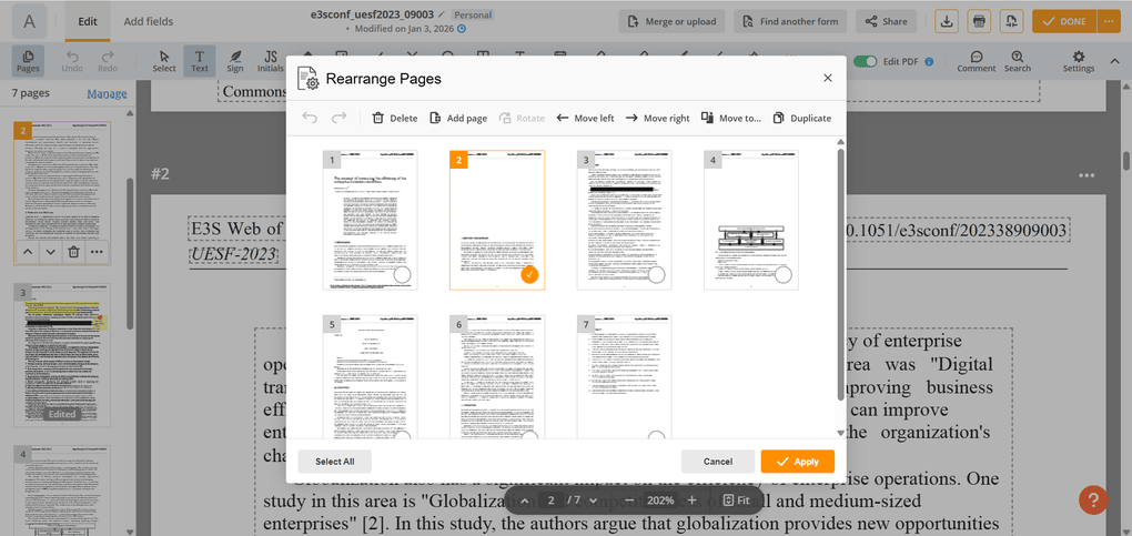 organizing PDFs with pdfFiller