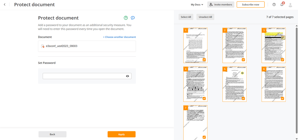 pdffiller's security features