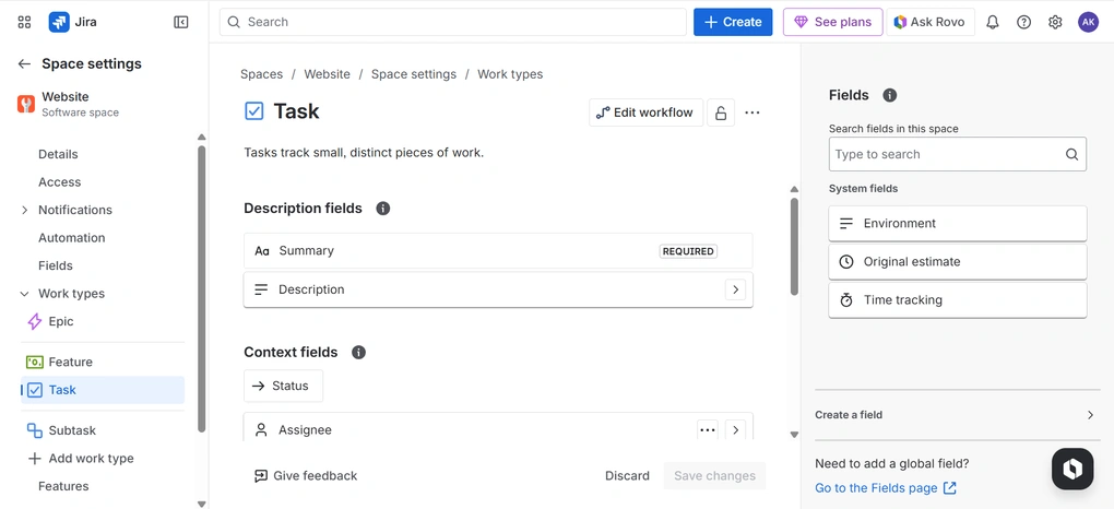 Jira tasks