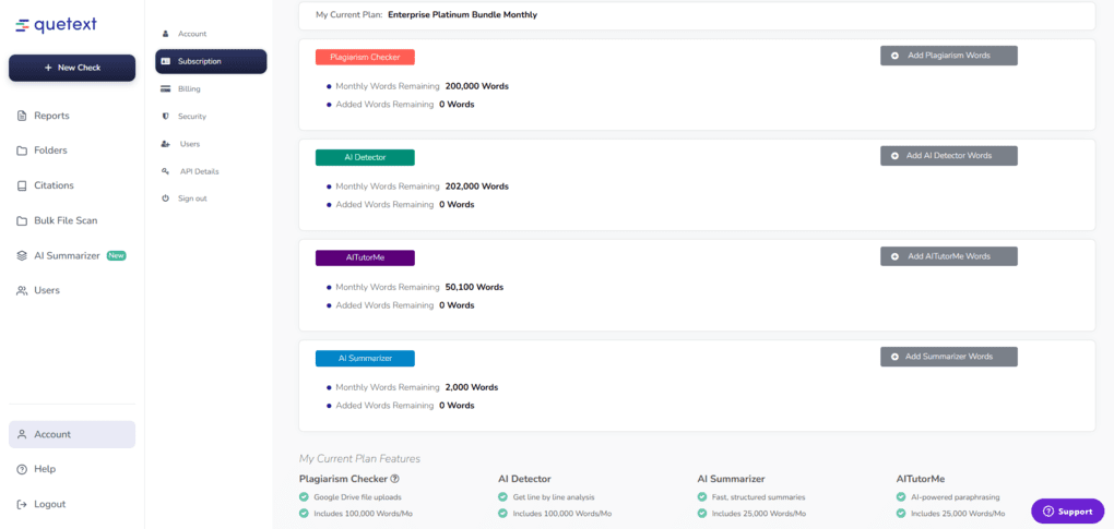 My experience with Quetext