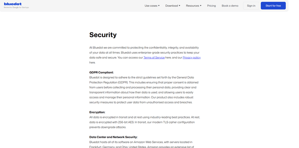 bluedot data security test